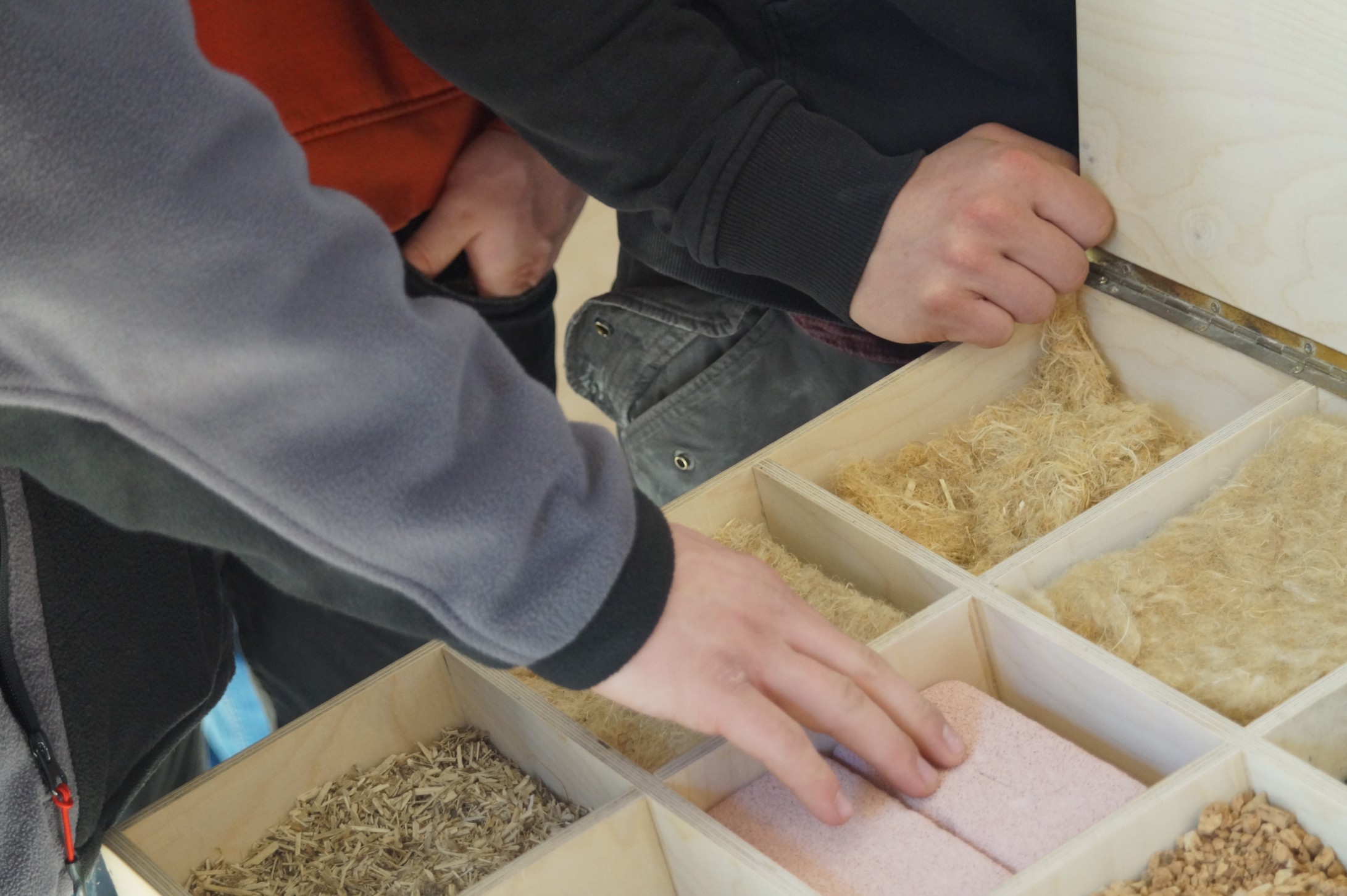 Gesunde Materialien zum Anfassen.